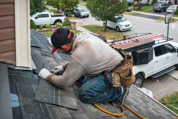 Professional Roof Leak Repair technician working in Interlaken, CA